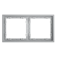 Изображение Рамка пластиковая VOLTUM S70 на 2 поста (серый)