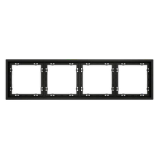 Изображение Рамка на 4 поста черный матовый VOLTUM S70