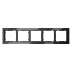 Изображение Рамка стеклянная VOLTUM S70 на 5 постов (титан, стекло)